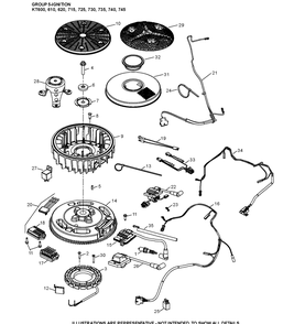 Kt730-3063 Ignition And Charging Diagram and Parts List for KT730-3063  Cub Cadet Lawn Tractor